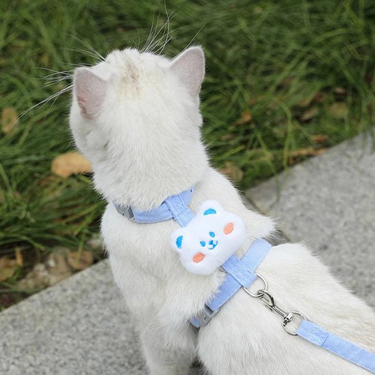 harnais anti - fugue réglable pour chat - universmiaou