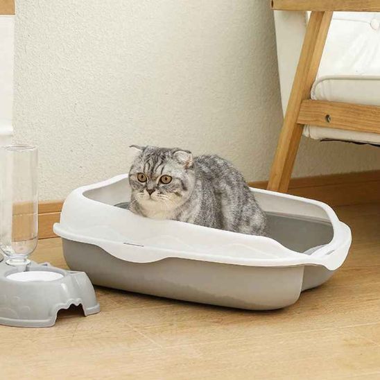 Bac à litière amovible semi - fermé pour chats - universmiaou