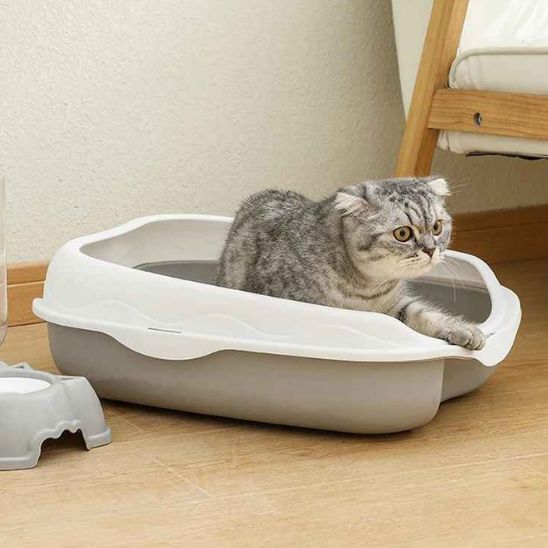 Bac à litière amovible semi - fermé pour chats - universmiaou