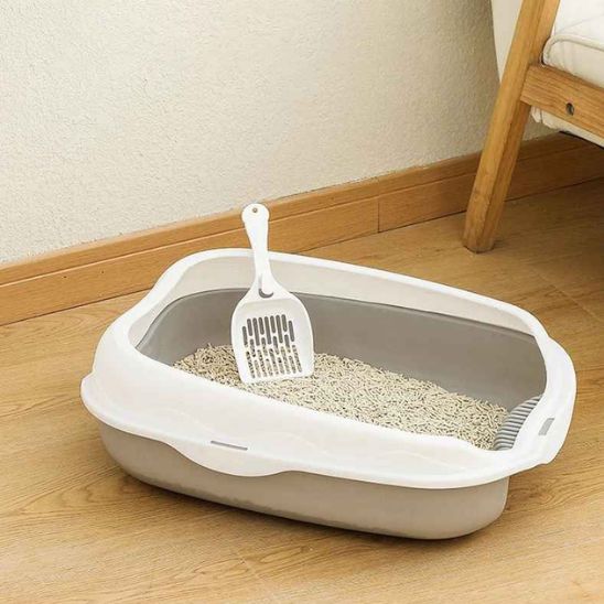 Bac à litière amovible semi - fermé pour chats - universmiaou
