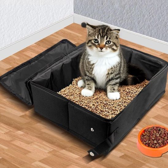 Bac à litière pliable pour chat en plein air - universmiaou
