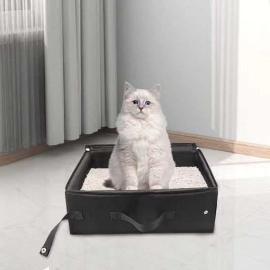 Bac à litière pliable pour chat en plein air - universmiaou