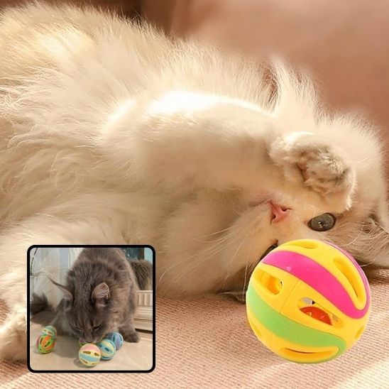 Balles avec cloche pour chats et chatons - universmiaou