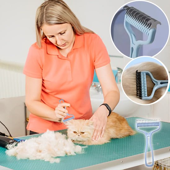 Brosse démêlante de poils morts pour chats - universmiaou