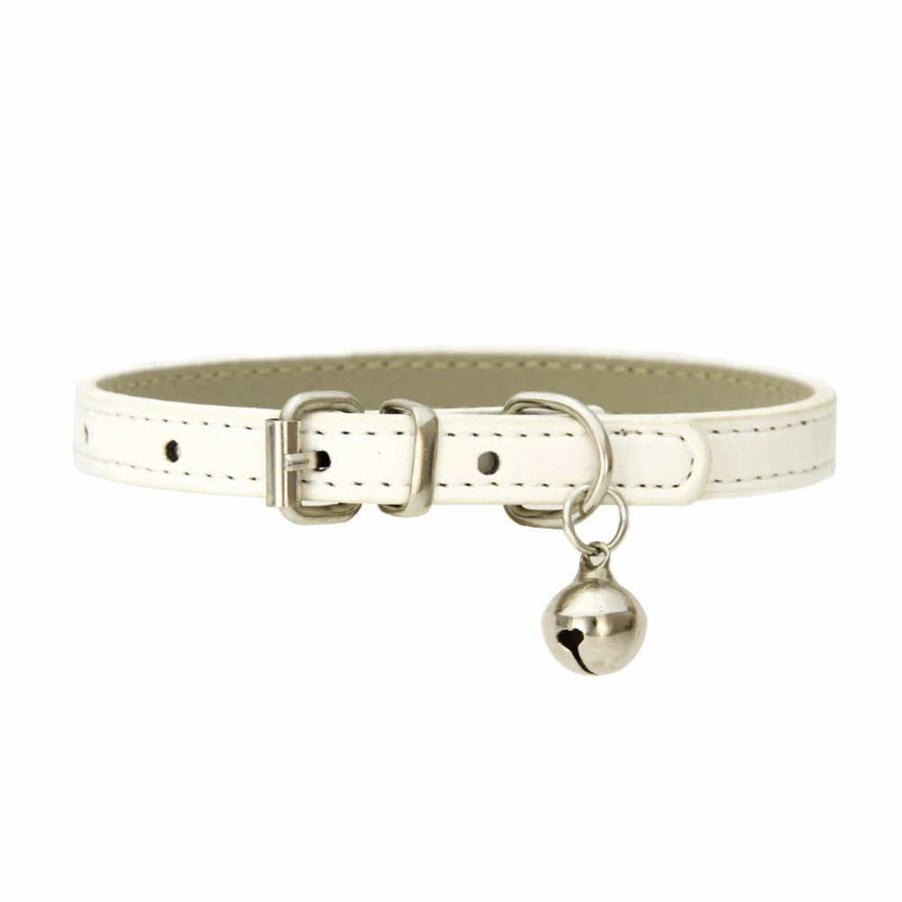 Collier de chat avec cloche en cuir - universmiaou