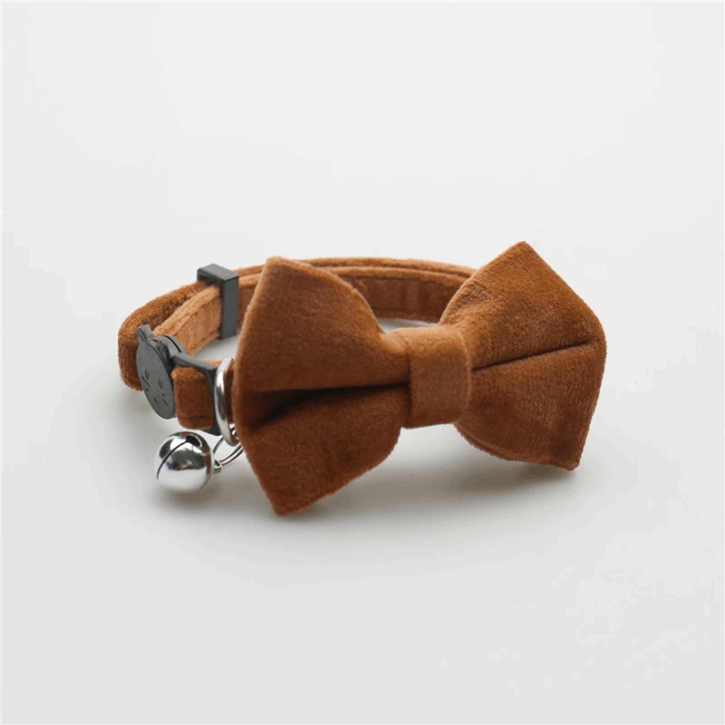 Collier velours en nœud pour chat - universmiaou