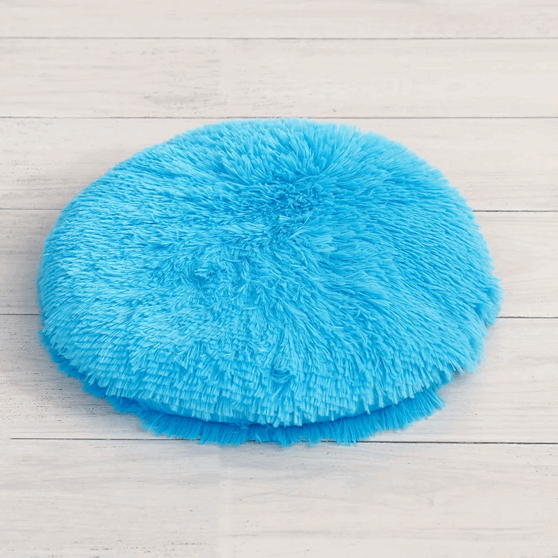 Coussin rond en peluche pour chat - universmiaou
