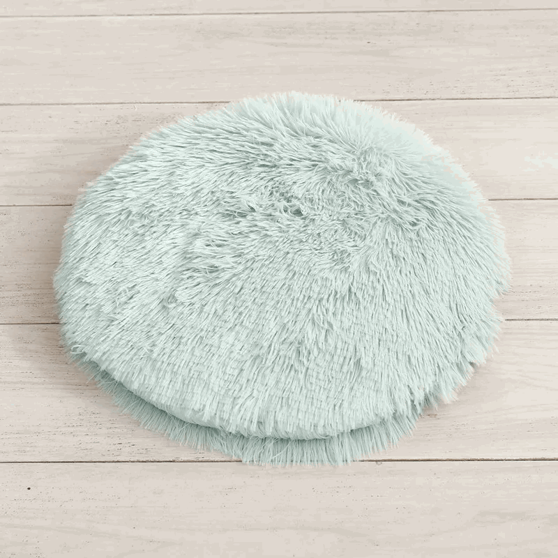 Coussin rond en peluche pour chat - universmiaou