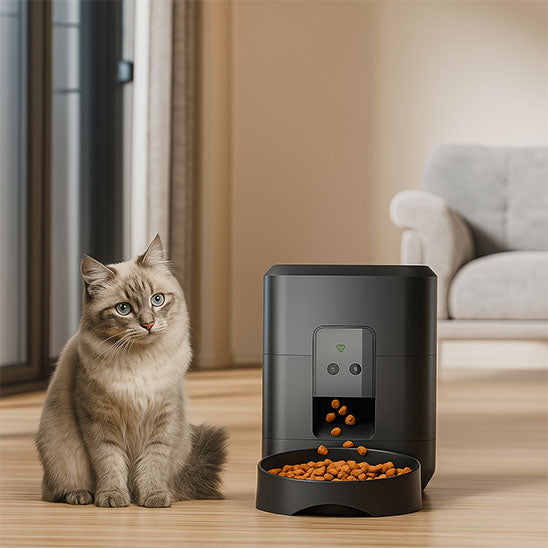 Distributeur de croquettes pour chat