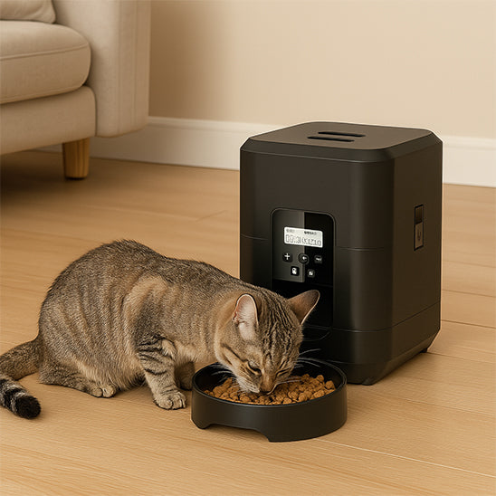 Distributeur de croquettes pour chat