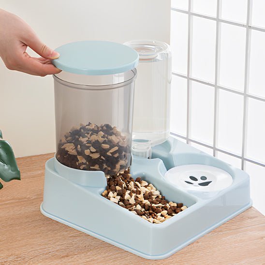 distributeur d'eau et de croquettes automatique pour chat - universmiaou
