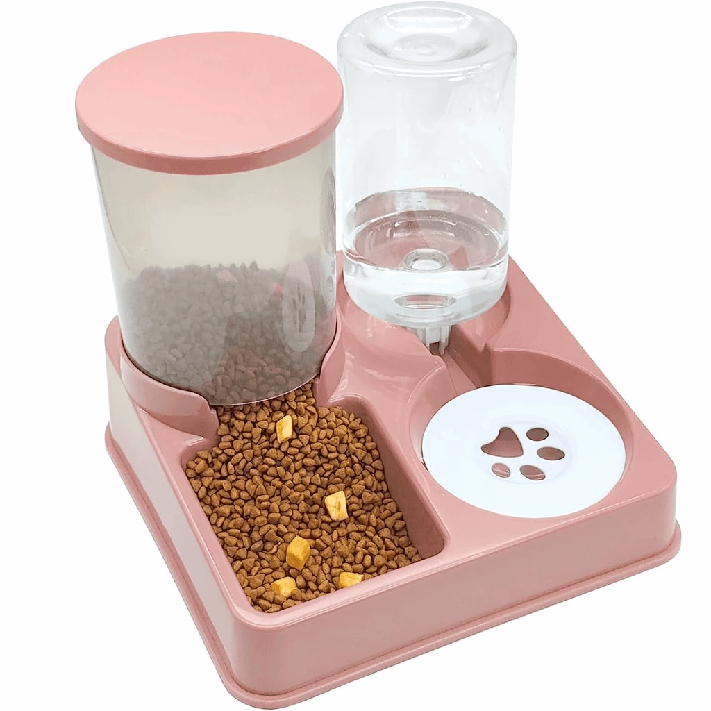 distributeur d'eau et de croquettes automatique pour chat - universmiaou