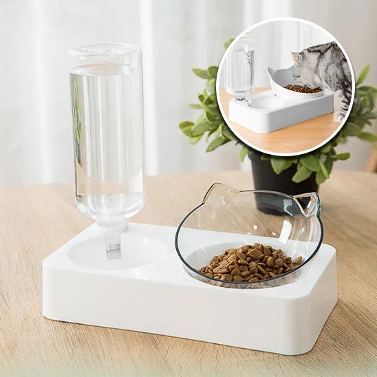 Gamelle avec distributeur d'eau pour chat - universmiaou