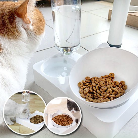 Gamelle avec distributeur d'eau pour chat - universmiaou