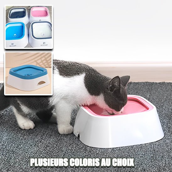 Gamelle d'eau anti - éclaboussures pour chat - universmiaou