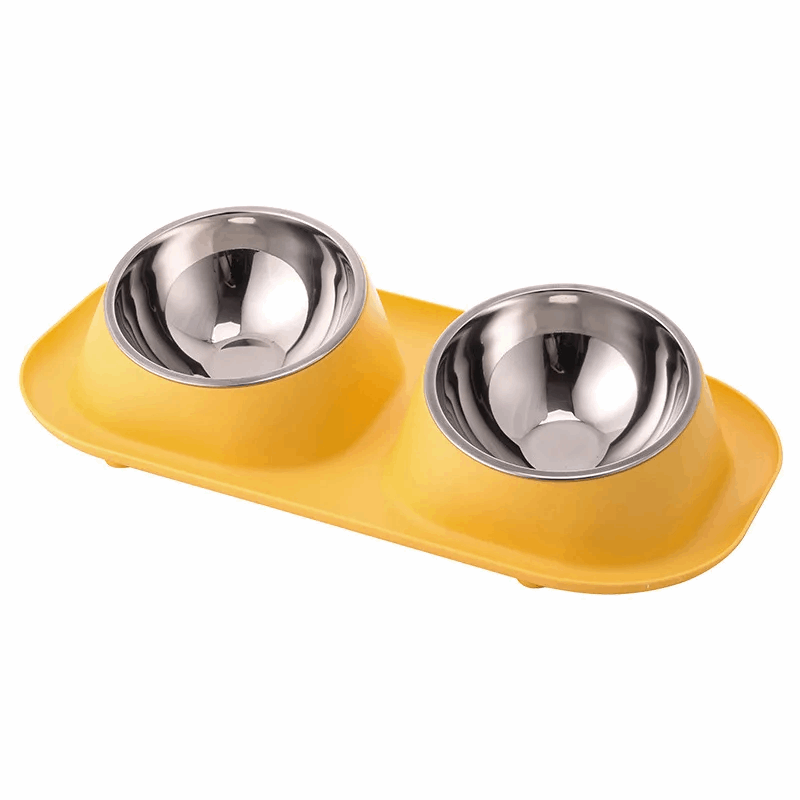 Gamelle double en acier inoxydable - universmiaou