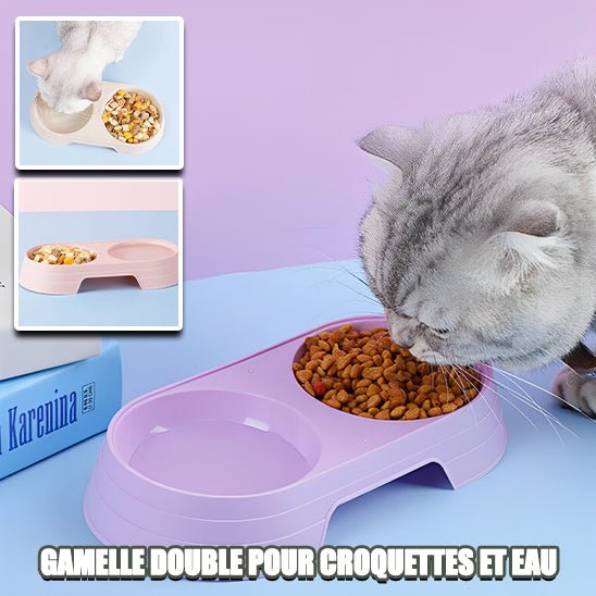 Gamelle double pour chat - universmiaou