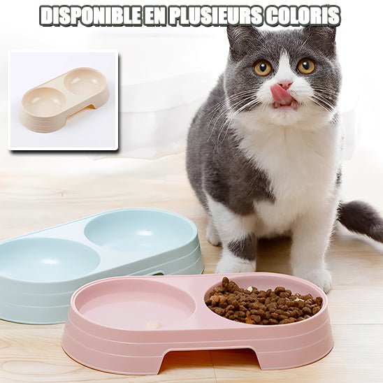 Gamelle double pour chat - universmiaou