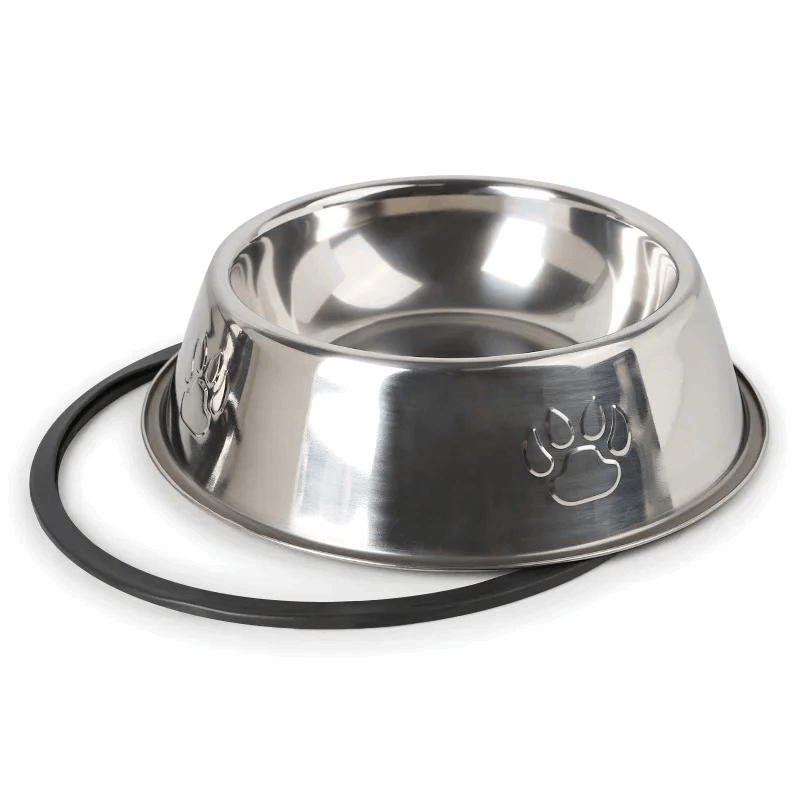 Gamelle en acier inoxydable pour chat - universmiaou