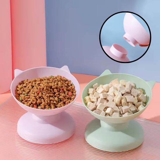Gamelle surélevée inclinée pour chat - universmiaou