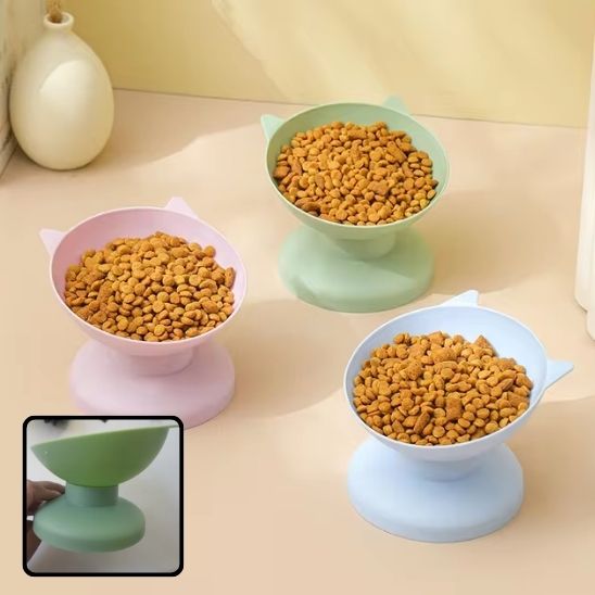 Gamelle surélevée inclinée pour chat - universmiaou