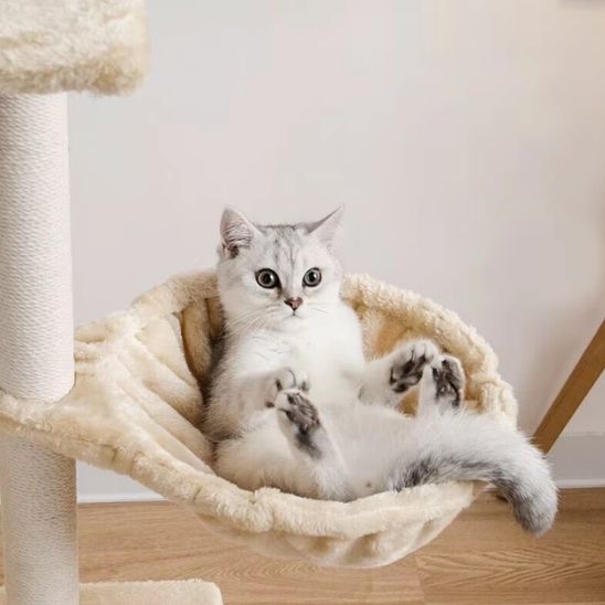 hamac chaud et confortable en peluche pour chat - universmiaou