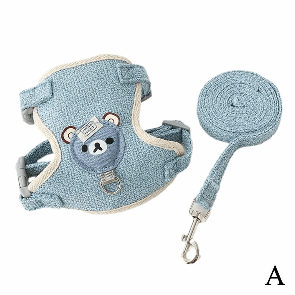 Harnais pour chaton avec motif de lapin - universmiaou
