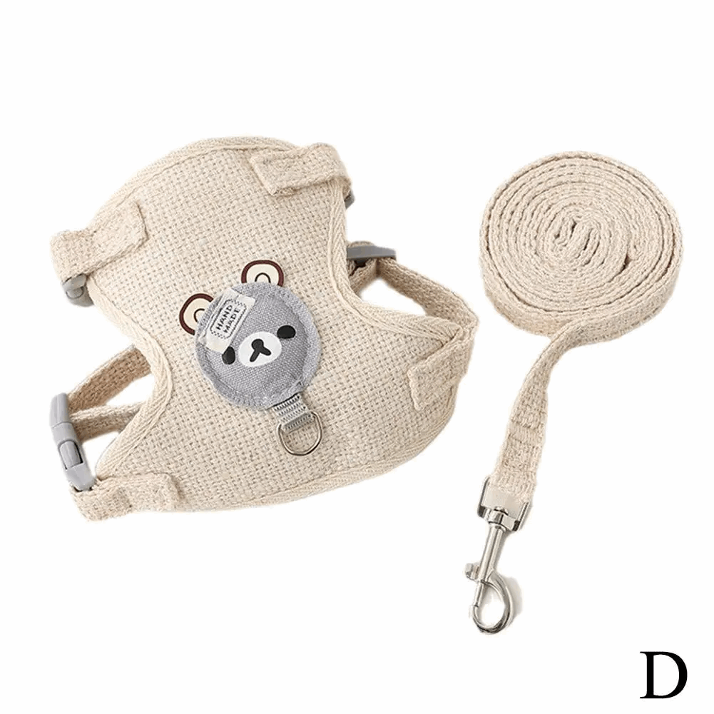 Harnais pour chaton avec motif de lapin - universmiaou