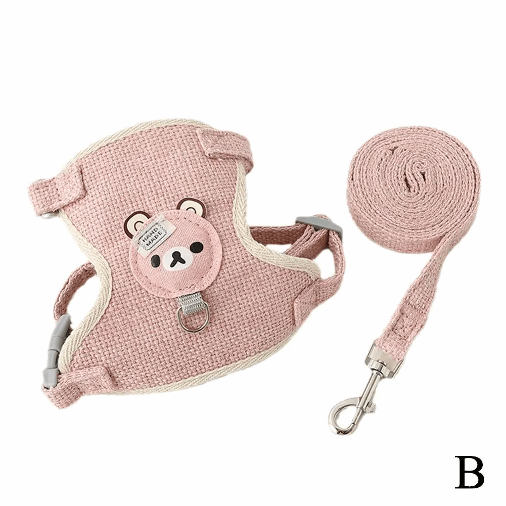 Harnais pour chaton avec motif de lapin - universmiaou