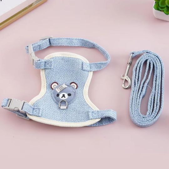 Harnais pour chaton avec motif de lapin - universmiaou