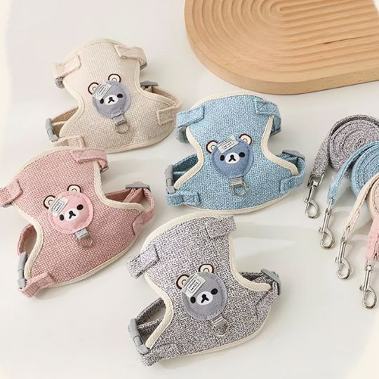 Harnais pour chaton avec motif de lapin - universmiaou