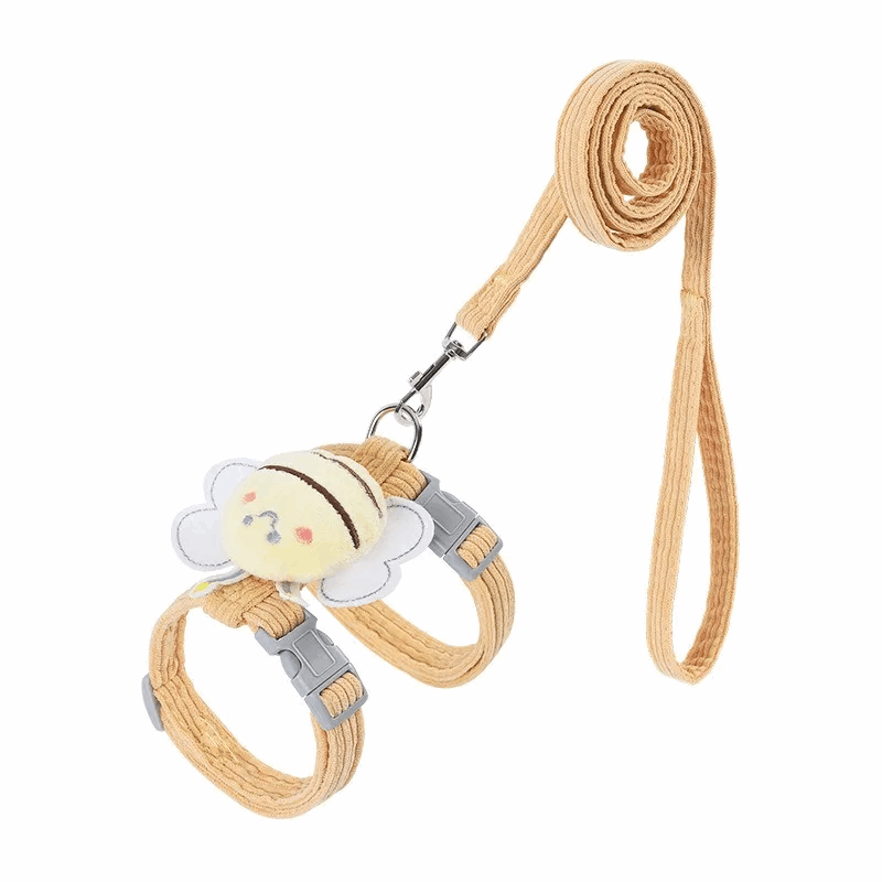 Harnais réglable pour chat avec motif d'abeille - universmiaou