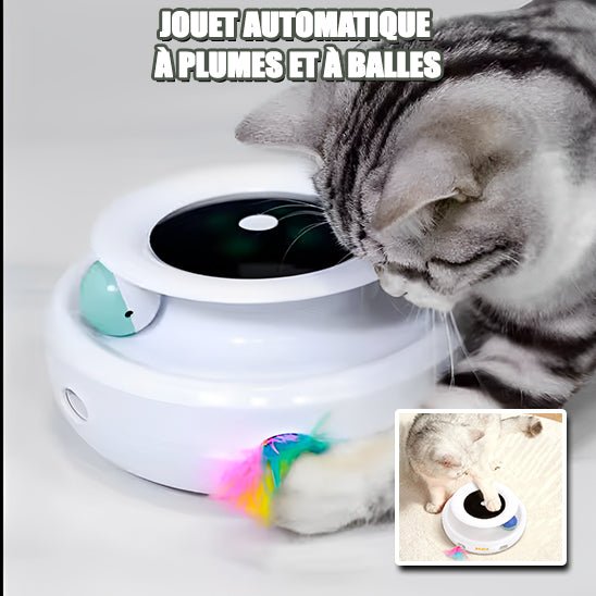jouet intelligent avec plume amusant pour chat - universmiaou