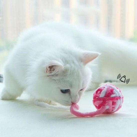 Jouet interactif en fil de laine colorées pour Chats - universmiaou