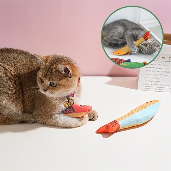Jouet interactif en forme de poisson pour chat - universmiaou
