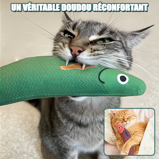 Jouet interactif en forme de poisson pour chat - universmiaou
