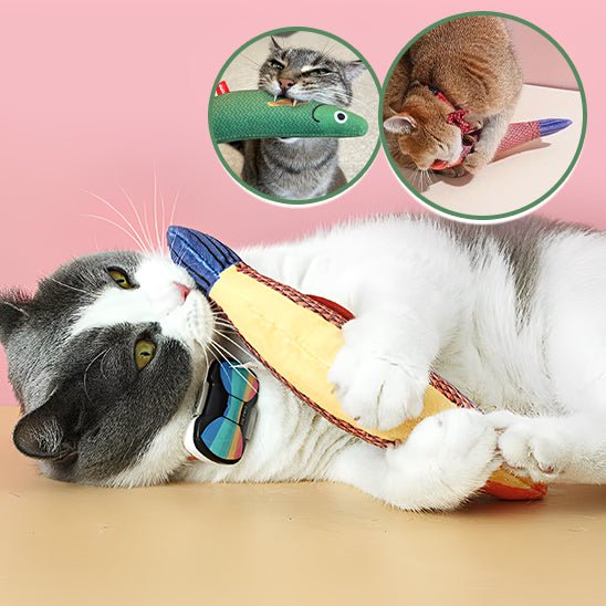 Jouet interactif en forme de poisson pour chat - universmiaou