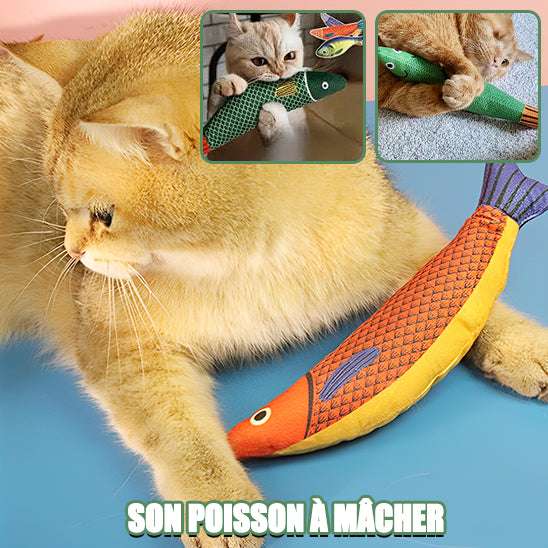 Jouet interactif en forme de poisson pour chat - universmiaou