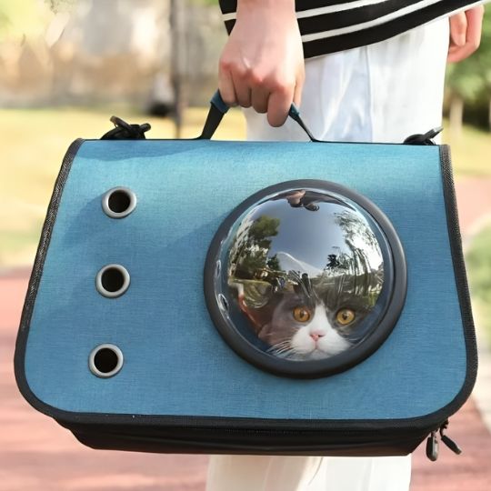 Sac de transport en bandoulière pour chats - universmiaou