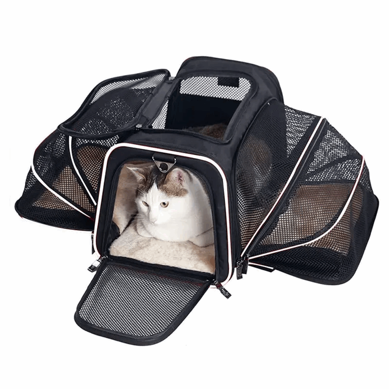 Sac de transport respirant et extensible pour chat - universmiaou