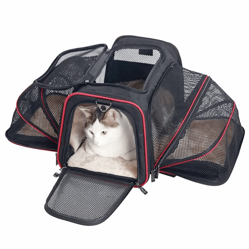 Sac de transport respirant et extensible pour chat - universmiaou