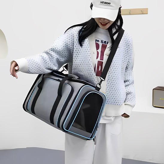 Sac de transport respirant et extensible pour chat - universmiaou