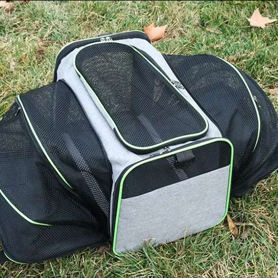 Sac de transport respirant et extensible pour chat - universmiaou